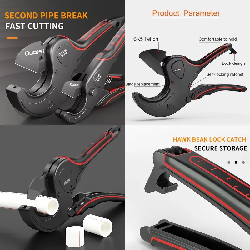 Pipe Cutter Ratchet - Boru Kesici 42mm-75mm Alüminyum Alaşımlı Gövde